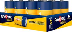 Pilha Rayovac Amarela D Grande 10210 Bandeja 12un