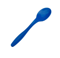 Colher Plastico Jaguar Escolar Azul