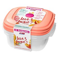 Conjunto Pote Plastico Sanremo Lv3 Pg2 1,3l