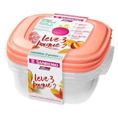 Conjunto Pote Plastico Sanremo Lv3 Pg2 1,3l