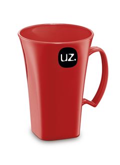 Caneca Plastica Cappuccino Uz Vermelha 400ml