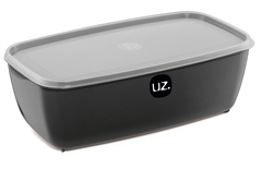 Pote Plastico Uz Multiuso Retangular Preto 5l