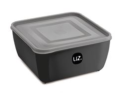 Pote Plastico Uz Multiuso Quadrado Preto 2,5l