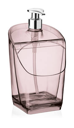 Porta Detergente/Esponja Plastico Uz Rosa Cristal