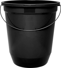 Balde Plastico Jaguar Eco Nature Preto 18l