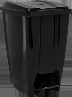 Lixeira Plastica Jaguar Com Pedal Preta 7l