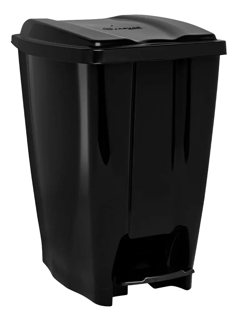 Lixeira Plastica Jaguar Com Pedal Preta 20l