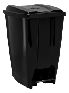 Lixeira Plastica Jaguar Com Pedal Preta 20l