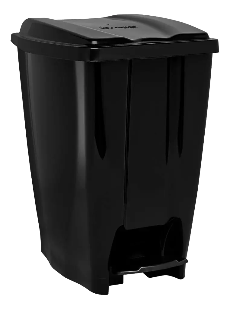 Lixeira Plastica Jaguar Com Pedal Preta 40l