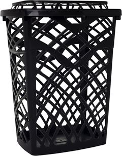 Cesto Plastico Jaguar Retangular Telado Preto 60l