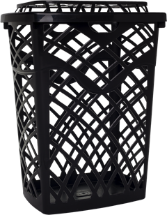 Cesto Plastico Jaguar Eco Telado Com Tampa Preto 60l