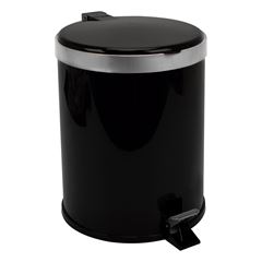 Lixeira Plastica Viel Com Pedal Preta 12l
