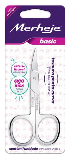 Tesoura De Unha Merheje Inox Curva Sm