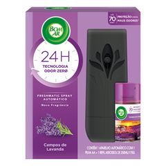 Desodorizador Bom Ar Aparelho Gratis Refil Lavanda 250ml