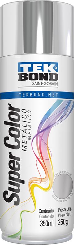 Tinta Spray Tekbond Cromo Metalico 350ml