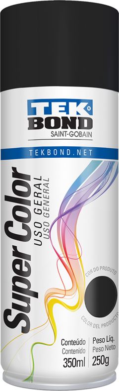 Tinta Spray Tekbond Preto Fosco 350ml