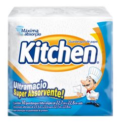 Guardanapo Folha Simples Kitchen Peq 22,7x22,8 Branco 50fls