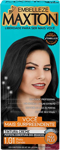 Tintura Maxton 1.01 Preto Carvao