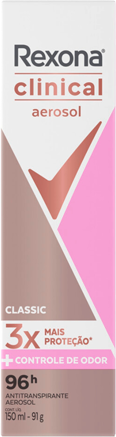 Desodorante Aerossol Rexona Feminino Clinical Classic 150ml