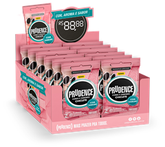 Preservativo Prudence Lubrificado Sabores Chiclete 3un