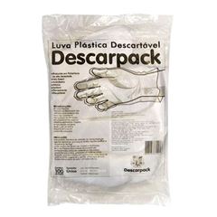 Luva Descartavel Descarpack Plastica 100un