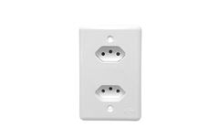 Tomada Dupla Ilumi Stylus 3 Pinos Monobloco 10a Branco