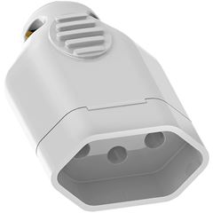 Plug Ilumi Femea 3 Pinos 10a Cinza 250v