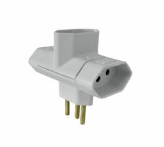 Pino Ilumi Tipo T 3 Saidas 3 Pinos 10a Cinza 250v