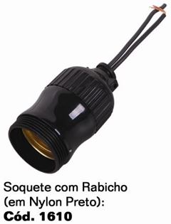 Soquete Ilumi Com Rabicho 2a Preto 250v