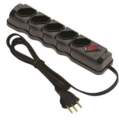 Filtro De Linha Ilumi Com 5 Tomadas Preto 1m Bivolt