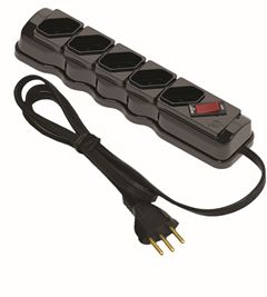 Filtro De Linha Ilumi Com 5 Tomadas Preto 1m Bivolt