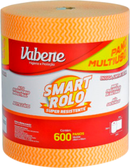 Pano Limpeza Smart Rolo Laranja 600p 40x28cm