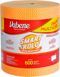 Pano Limpeza Smart Rolo Laranja 600p 40x28cm