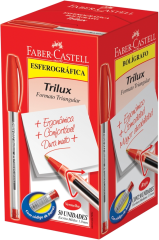Caneta Faber Castell Esferografica Trilux Vermelho