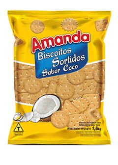 Biscoito Amanda Doce Sortido Coco 1,2kg