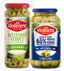 Azeitona Verde La Violetera Fatiada Vidro 160g