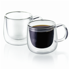 Jogo Xicara Vidro Cafe Mimo Sem Pires 90ml 2pcs