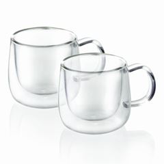 Jogo Xicara Vidro Cafe Mimo Sem Pires 90ml 2pcs