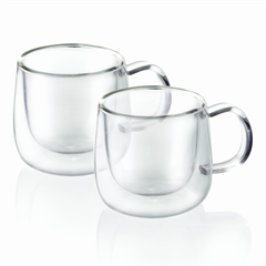 Jogo Xicara Vidro Cafe Mimo Sem Pires 90ml 2pcs