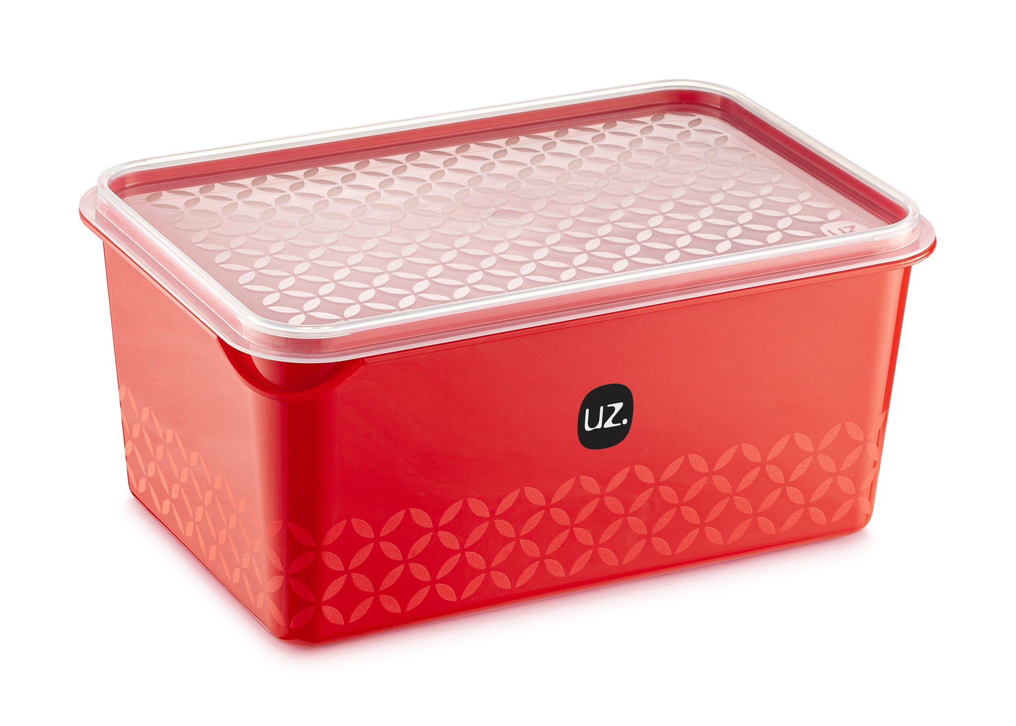 Pote Plastico Uz Multiuso Retangular Vermelho 2l
