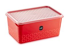 Pote Plastico Uz Multiuso Retangular Vermelho 2l