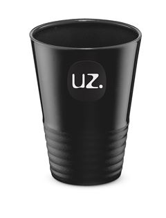 Copo Plastico Uz Gomado Preto 300ml