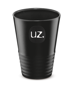 Copo Plastico Uz Gomado Preto 300ml