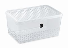 Pote Plastico Uz Multiuso Retangular Transparente 3l