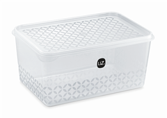 Pote Plastico Uz Multiuso Retangular Transparente 3l