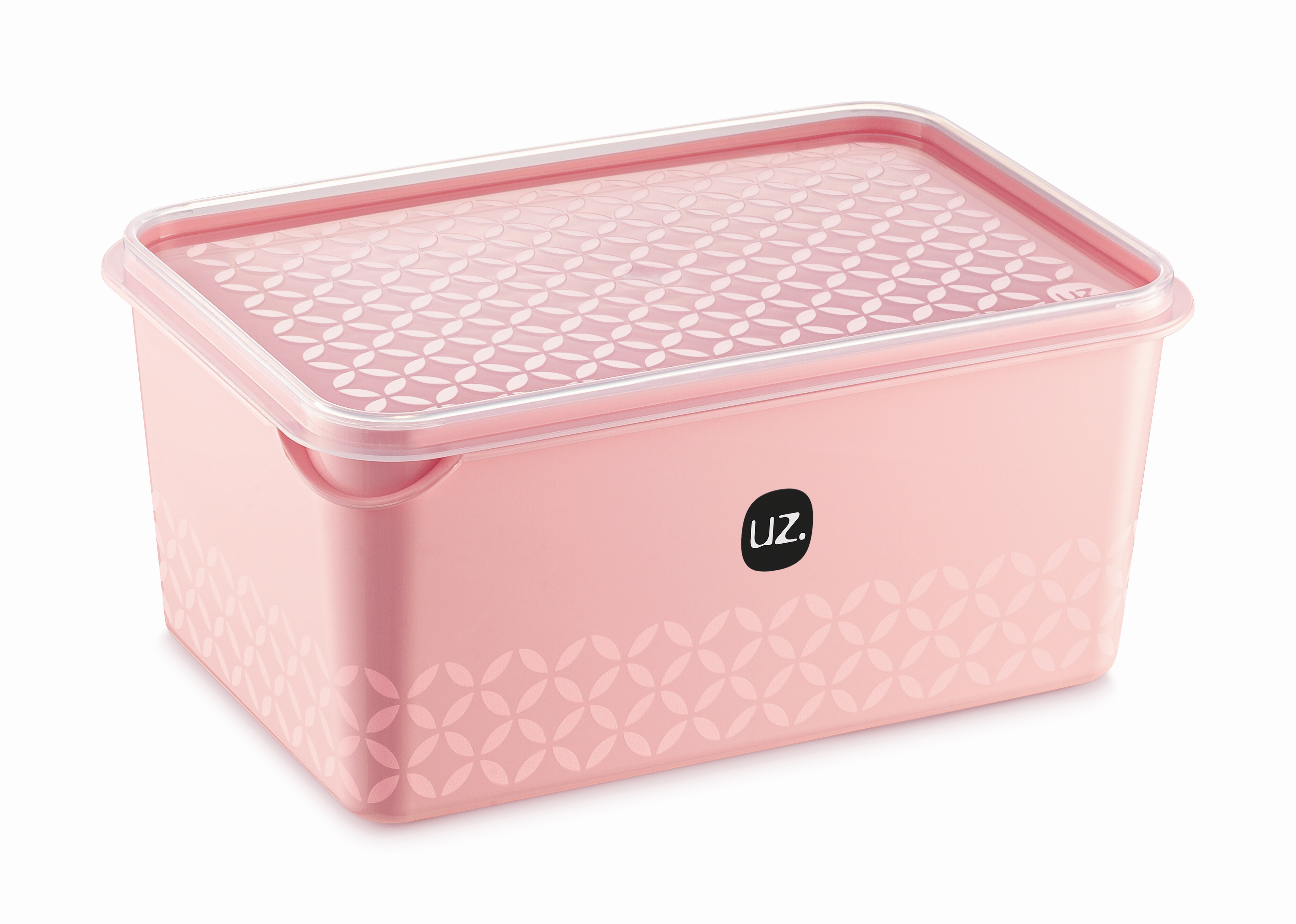 Pote Plastico Uz Multiuso Retangular Rosa 2l