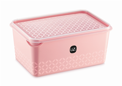 Pote Plastico Uz Multiuso Retangular Rosa 2l