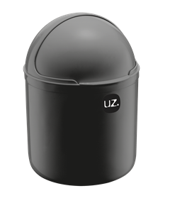 Lixeira Para Pia Plastica Uz Preta 4l