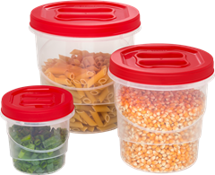 Conjunto Pote Plastico Jaguar Tampa Rosca 3pcs