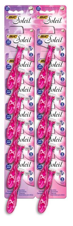 Aparelho Bic Soleil 3 Feminino Rosa Cartela 12un
